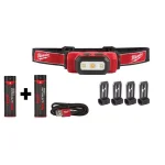 Milwaukee 475 Lumens LED Rechargeable Hard Hat Headlamp with 2 REDLITHIUM USB Batteries thumbnail 1