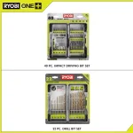 RYOBI 62-Piece Accessory Kit: 40-Piece Impact Rated Driving Set & 22-Piece Titanium Coated Drill Bit Set thumbnail 3