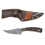 Western Crosstrail 7 in. Fixed Blade Knife, Titanium Bonded 420 Stainless Steel, Stag Handle with Sheath thumbnail 4