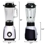 Tribest PBG-5001 Glass Personal Blender with Vacuum Technology, 4-Speed, Chrome thumbnail 3