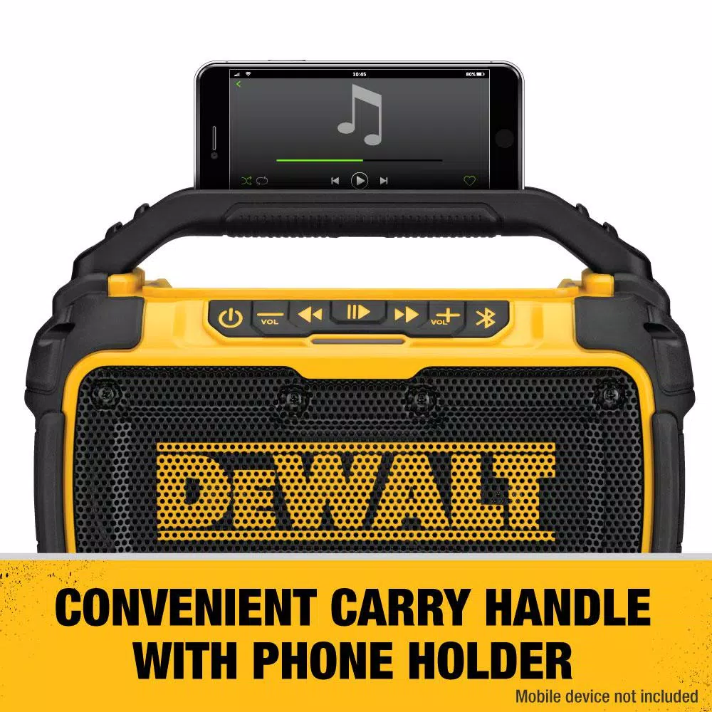 DEWALT 20V MAX Bluetooth Job Site Radio Speaker, DCR010