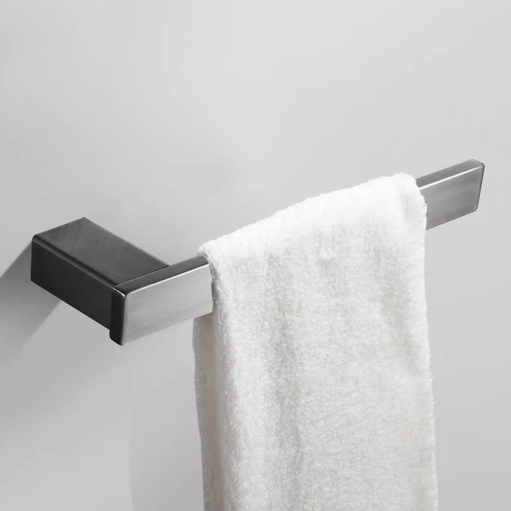 Boyel Living Stainless Steel 4-Piece Bathroom Accessories Set - Silver Wall Mounted Hardware Kit