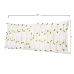 3R Studios White and Green Striped Handwoven Lumbar Throw Pillow, 36 in. x 16 in. thumbnail 3