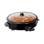Brentwood Appliances 12 in. Round Nonstick Electric Skillet with Vented Glass Lid, 1400W, Black thumbnail 5