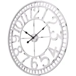 Utopia Alley Manhattan Industrial 32" Oversized Wall Clock, White Distressed Metal, Analog Quartz Movement thumbnail 5