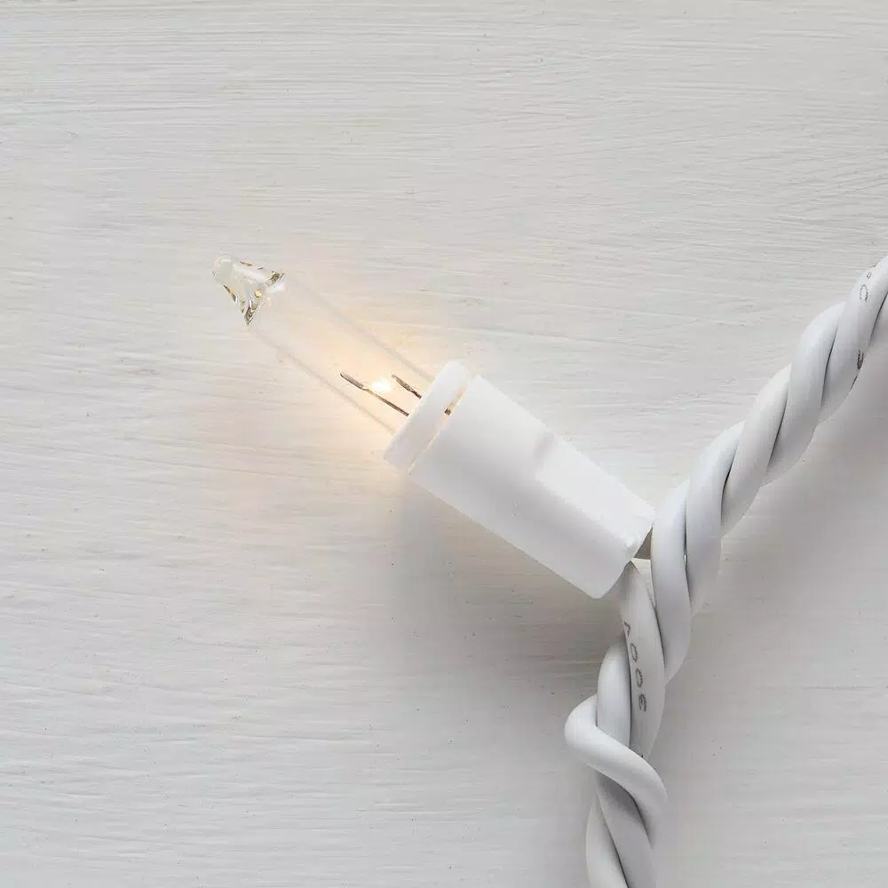 Home Accents Holiday 150-Light Clear Mini String Lights with White Wire