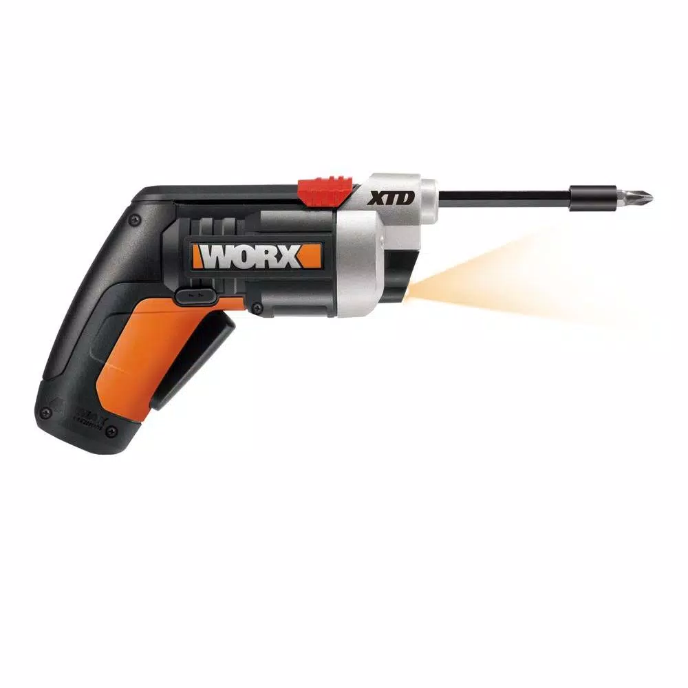 Worx XTD 4V Cordless Extended Reach Screwdriver with 8 Bits and Charger