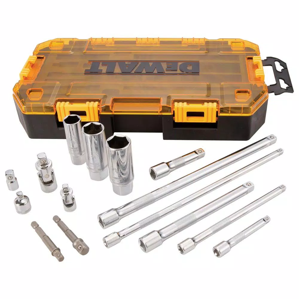 DEWALT 49-Piece 1/4 in. and 3/8 in. Drive Ratchet & Socket Set with Bonus 15-Piece Accessory Set
