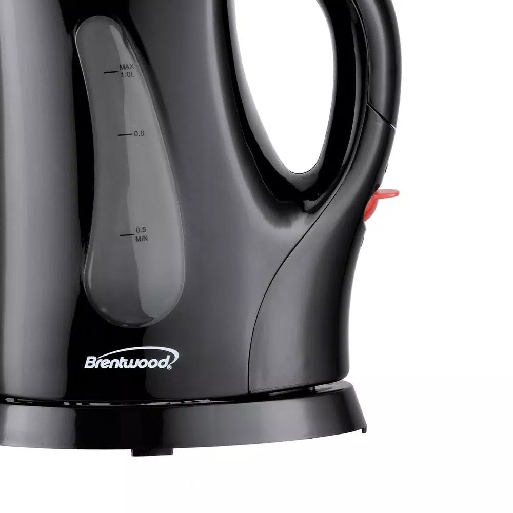 Brentwood Appliances 1-Liter Cordless Electric Kettle, 900W, BPA-Free, Black