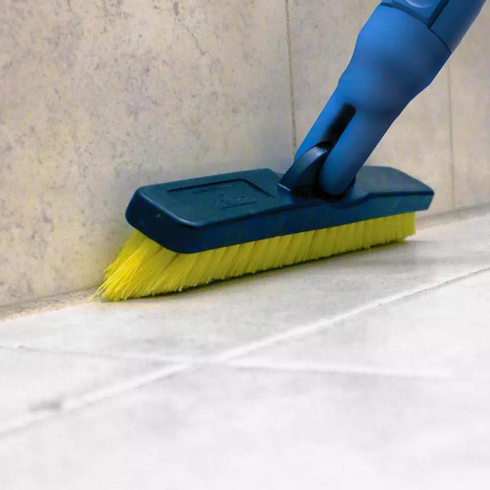 Unger 5.5 in. Swivel Grout and Corner Brush with Stiff Poly Bristles