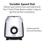 Tribest PBG-5001 Glass Personal Blender with Vacuum Technology, 4-Speed, Chrome thumbnail 5