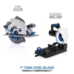 Evolution Power Tools 7 in. 68-Teeth Carbide Metal Cutting Saw Blade for Thin Steel thumbnail 3