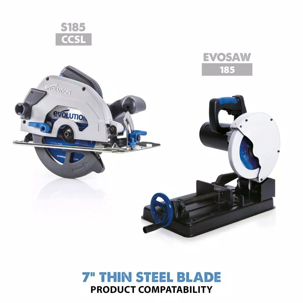 Evolution Power Tools 7 in. 68-Teeth Carbide Metal Cutting Saw Blade for Thin Steel
