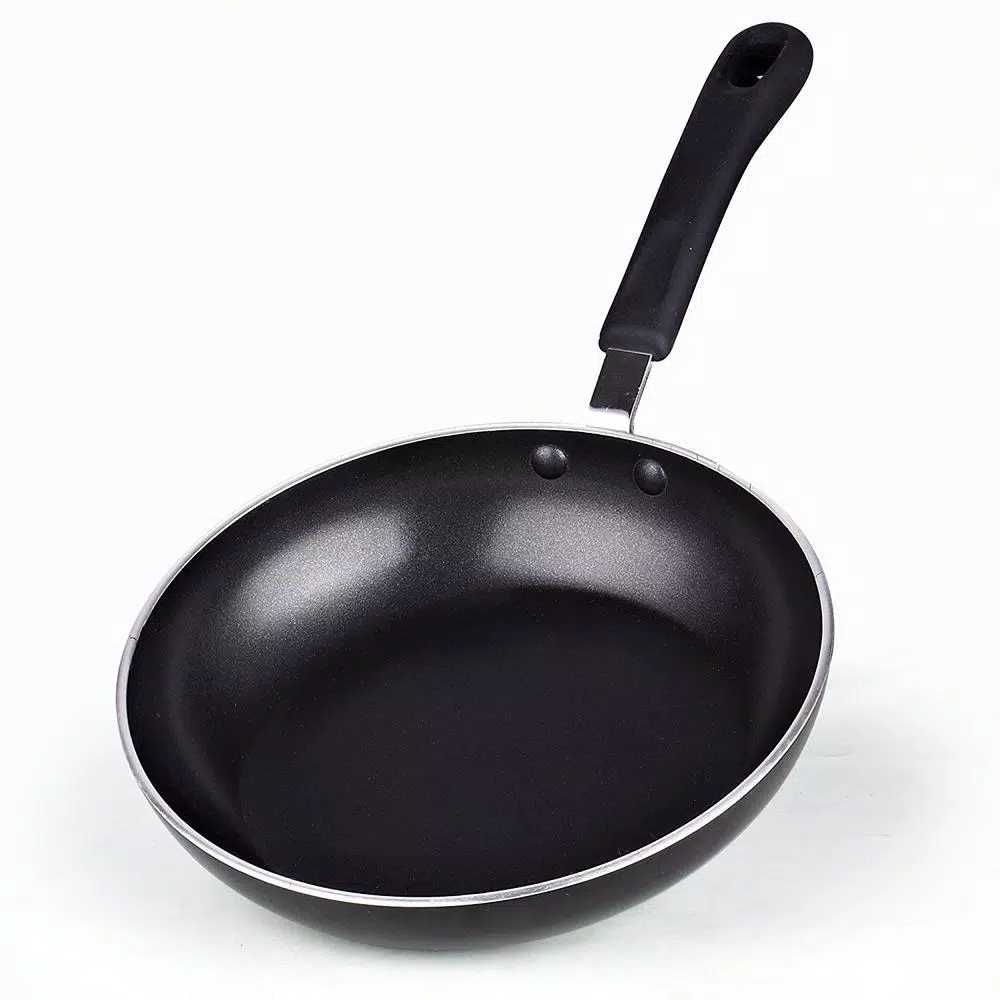 Cook N Home 8-Piece Aluminum Nonstick Cookware Set, Black