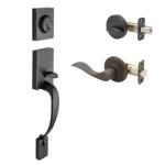 Copper Creek Colonial Handleset with Waverlie Lever Trim, Tuscan Bronze thumbnail 1
