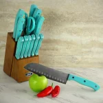 Oster Evansville 14-Piece Stainless Steel Knife Set with Rubberwood Block thumbnail 6