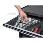 TEKTON 7.5 in. 15-Tool Store-and-Go Wrench Rack Keeper, Black thumbnail 4