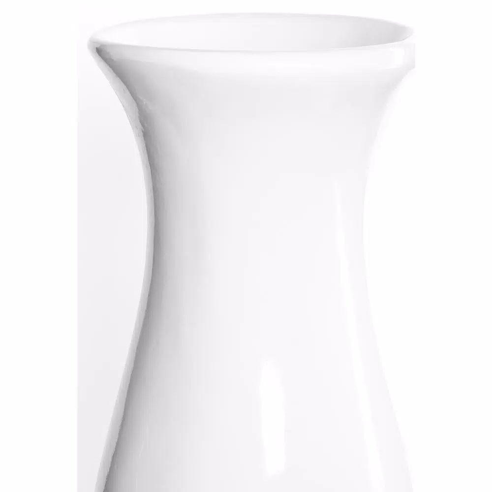 Uniquewise 30 in. White Modern Fiberglass Goblet Shape Floor Vase
