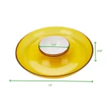 Mind Reader Yellow Acrylic Chip and Dip Bowl Set, 13-inch Round Snack Serving Tray thumbnail 7