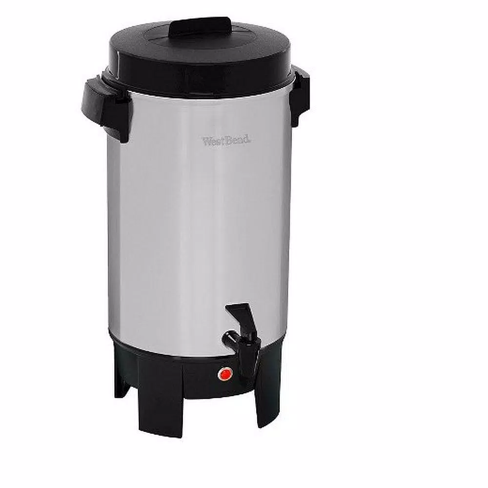 West Bend 30-Cup Polished Aluminum Coffee Urn with Automatic Temperature Control