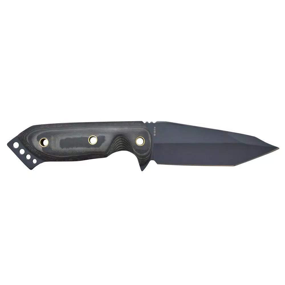 Camillus 7.75 in. Tanto Fixed Blade Knife with Carbonitride Titanium Coating and Micarta Handle