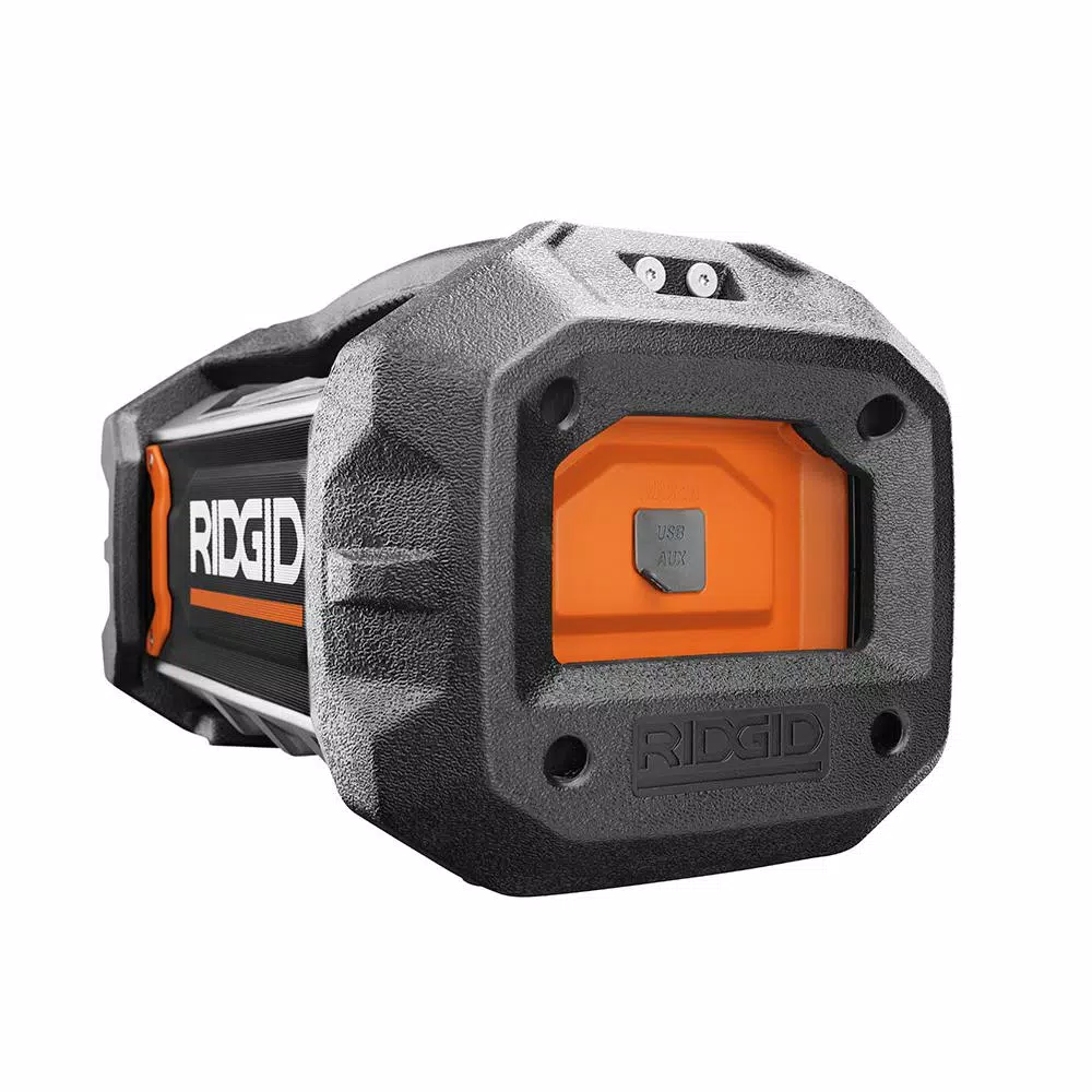 RIDGID 18V Lithium-Ion Cordless Bluetooth Charging Job Site Radio (Tool Only)