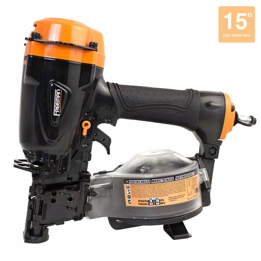 Freeman PCN450 15 Degree 1-3/4 in. Rapid Fire Coil Roofing Nailer