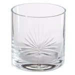 Abigails Palmetto 16 oz. Double Old-Fashioned Glass Set of 4 - Hand-Etched Palm Design thumbnail 3