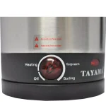 Tayama 1 Qt. Stainless Steel Slow Cooker with Temperature Control and Glass Lid thumbnail 4