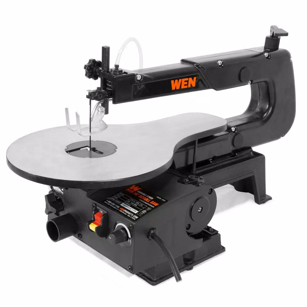 WEN 16-Inch Variable Speed Scroll Saw with Cast Iron Base and Easy-Access Blade Changes