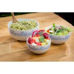 CorningWare Cornflower 3-Piece Ceramic Mixing Bowl Set - Blue thumbnail 2
