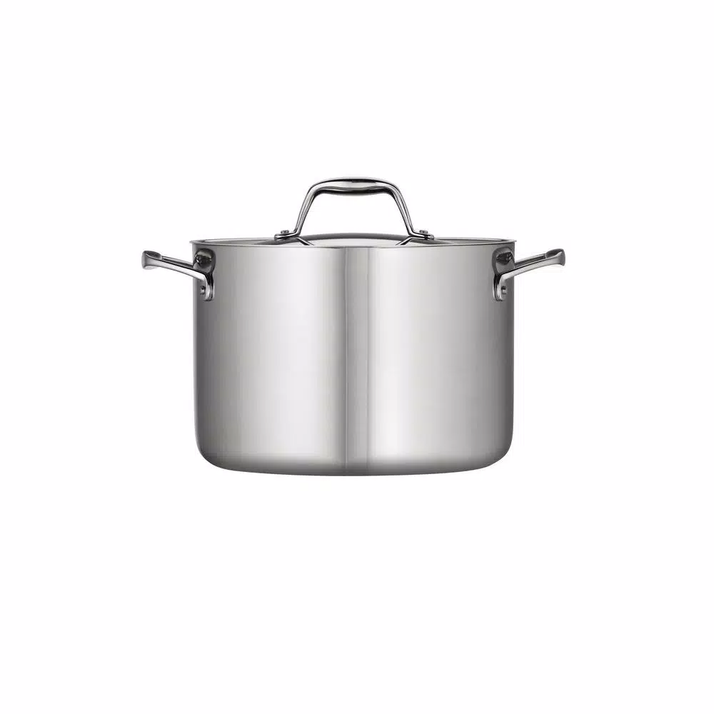 Tramontina Gourmet 8 Qt. Tri-Ply Clad Stainless Steel Stock Pot with Lid