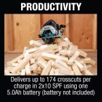 Makita 18V LXT Sub-Compact Brushless 6-1/2 in. Cordless Circular Saw (Tool Only) thumbnail 13