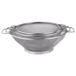 Home Basics 3-Piece Stainless Steel Mesh Colander Set, Gray thumbnail 3