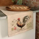 Heritage Lace Rooster Run Natural Floral Polyester Table Runner, 16 in. x 54 in. thumbnail 2