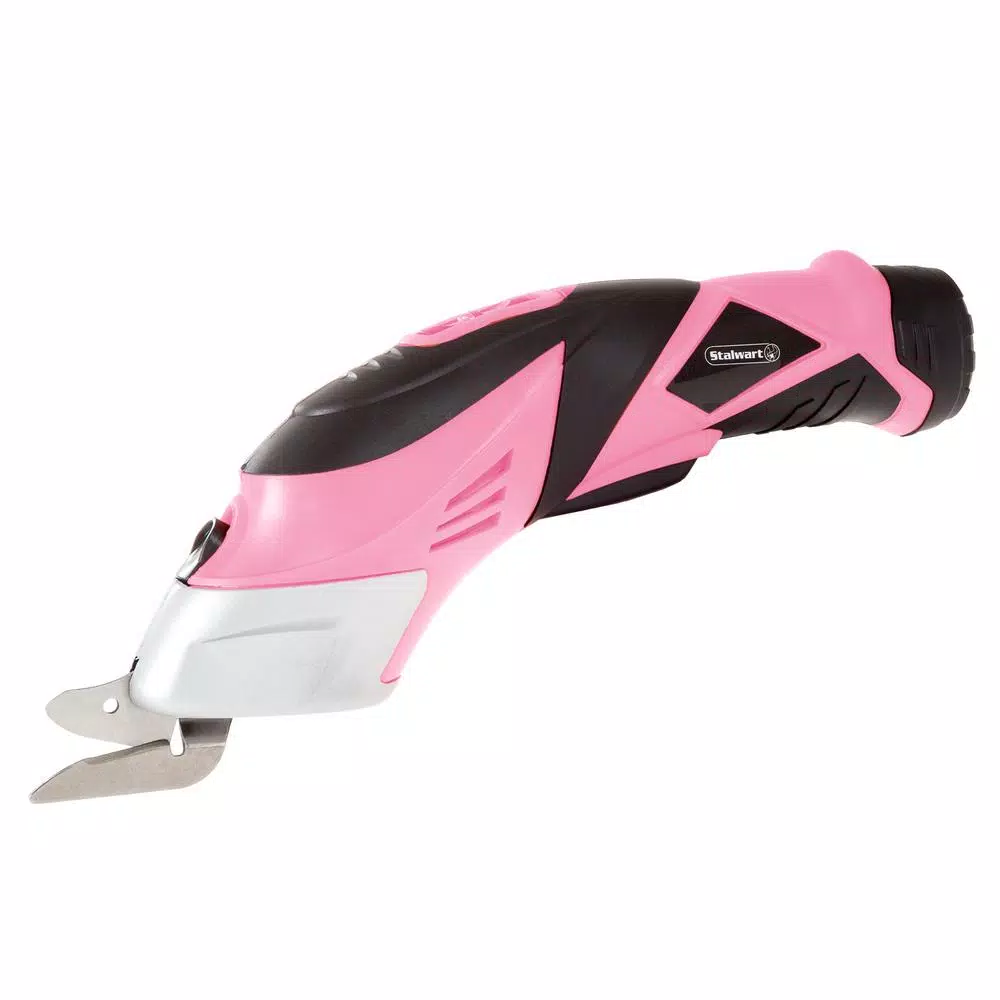 Stalwart 1.25 in. Cordless Power Scissors, 3.6V Electrical Scissors with 2 Blades