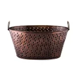 Old Dutch 4 Gallon Oval Antique Hammered Copper Party Tub, 16 qt thumbnail 1