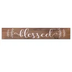Pinnacle Blessed Rustic Wood Wall Art - 6 in. x 36 in. Farmhouse Style Wood Sign thumbnail 2