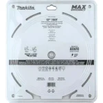 Makita 12 in. 100T Carbide-Tipped Max Efficiency Miter Saw Blade thumbnail 6