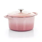 Crock-Pot Artisan 5 Qt. Enameled Cast Iron Round Dutch Oven with Lid, Blush Pink thumbnail 1