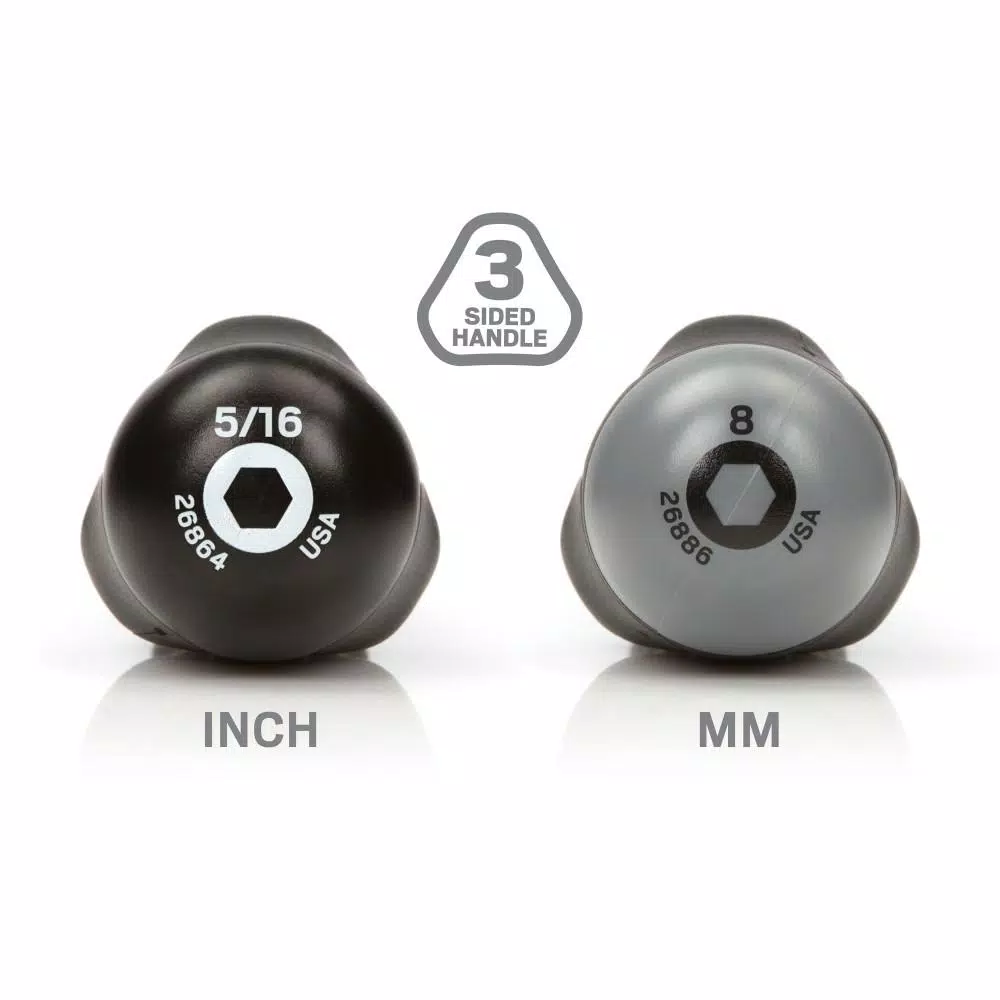 TEKTON 14-Piece Nut Driver Set, 3/16-1/2 in. and 5-10 mm SAE/Metric
