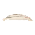 3R Studios Pink, Brown and Black Striped Kilim Throw Pillow with Tassels, 28 x 14 in. thumbnail 4