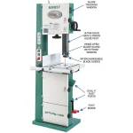 Grizzly Industrial 14-Inch Super Heavy-Duty Resaw Bandsaw with 2 HP Motor and Foot Brake thumbnail 4