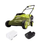 Sun Joe 24V Cordless Walk-Behind Push Lawn Mower Kit with 5.0 Ah Battery and Charger, 14 in. Cutting Width thumbnail 1
