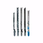 Bosch T-Shank Jigsaw Blade Set, Multi-Purpose High Carbon Steel for Wood and Metal, 5-Pack thumbnail 1