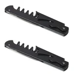 Visol Zoro Matte Black Stainless Steel Corkscrew and Bottle Opener Combo Tool, Set of 2 thumbnail 1