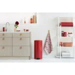 Brabantia Icon 8 Gallon Steel Step-On Trash Can - Passion Red thumbnail 4