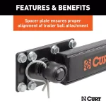 CURT Short Trunnion Bar Weight Distribution Hitch Kit, 10,000-15,000 lbs. GTW, 28-3/8 in. Bars thumbnail 4