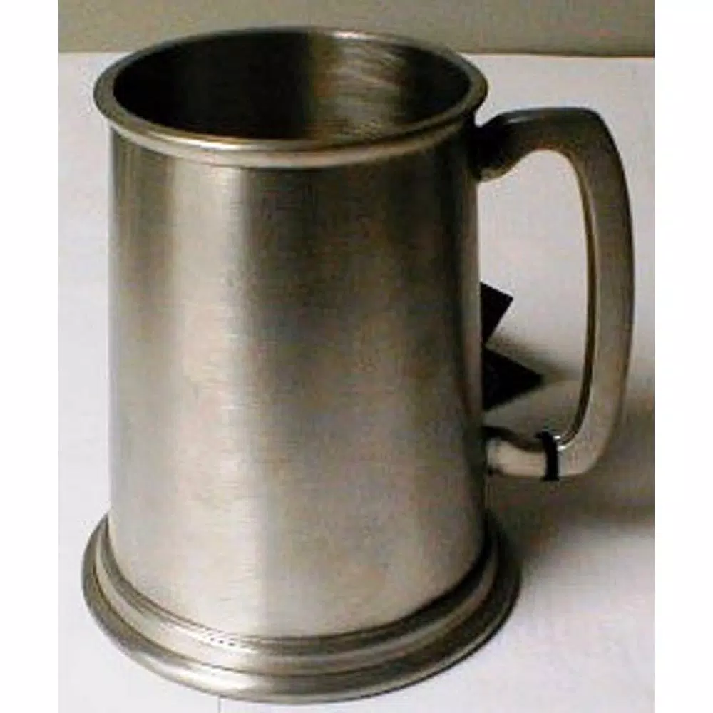 Heim Concept Sheffield Pewter 19 oz. Brushed Finish Tankard with Metal Bottom