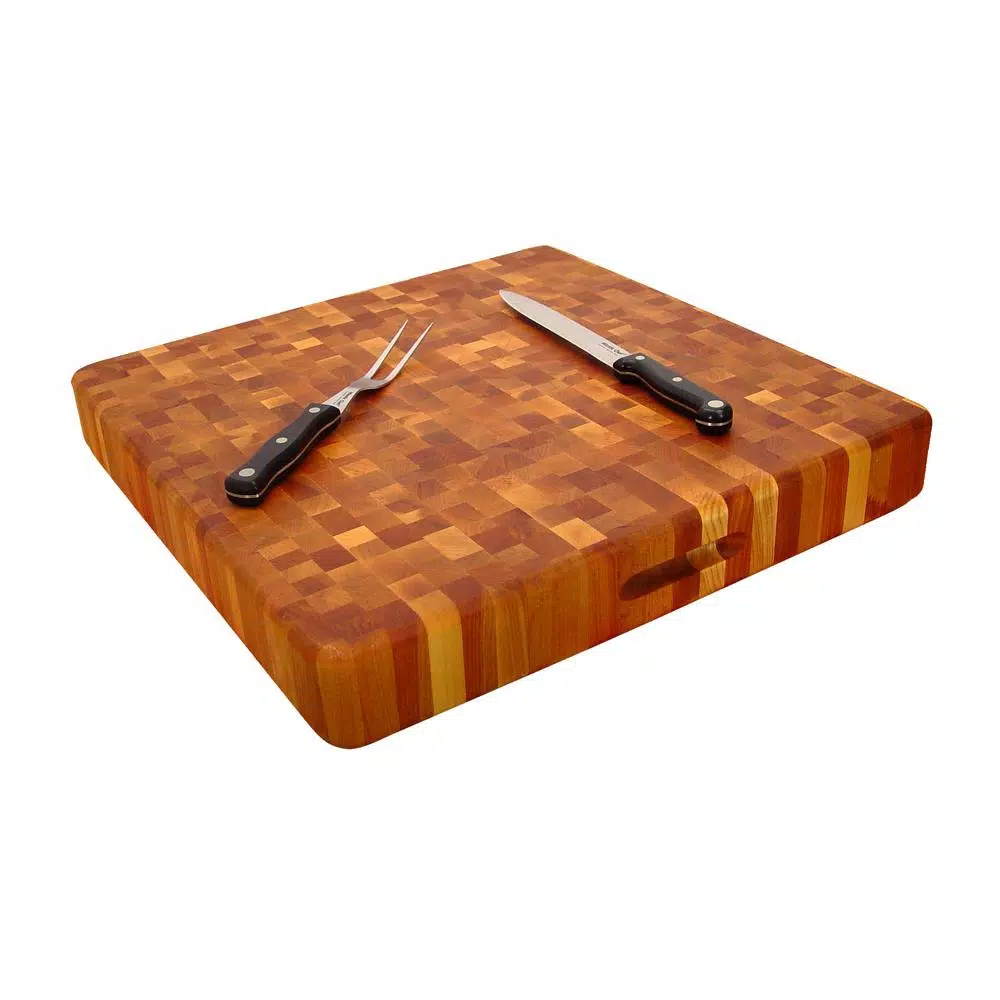 Catskill Craftsmen Super Slab End-Grain Yellow Birch Hardwood Cutting Board, 20 x 20 x 3 in.